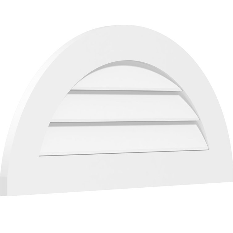 Ekena Millwork Half Round Surface Mount Functional, Standard Frame PVC